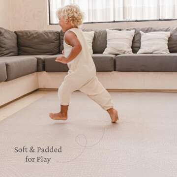 Toddlekind Premium Foam Playmat, 4 x 6 feet, 6 Tile Extra Thick Foam Floor Puzzle Mat for Babies/Tod...