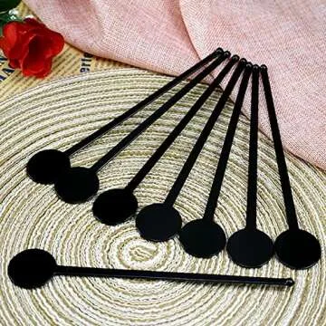 100Pcs Plastic Cocktail Swizzle Sticks for Drinks