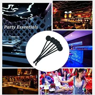 100Pcs Plastic Cocktail Swizzle Sticks for Drinks