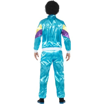 Smiffys Blue 80s Shell Suit Costume for Men, Size L