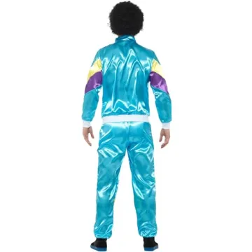 Smiffys Blue 80s Shell Suit Costume for Men, Size L