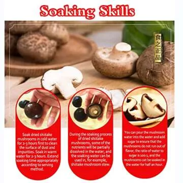 Dried Shiitake Mushrooms 16 Oz (500g) Rehydrate Quickly,Soft Texture, Black Mushrooms 1 LB, Shiitake Mushroom, Fresh Dried Shiitake Mushroom, Fresh Tasting Mushroom Snack (Holiday Gifts)