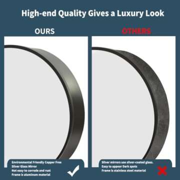 Movo 20 Inch x 20 Inch Round Bathroom Mirror Cabinet, Circular Medicine Cabinet, Wall Surface Mounted Storage Cabinet