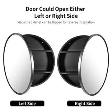 Stylish Movo Round Bathroom Mirror Cabinet with Storage