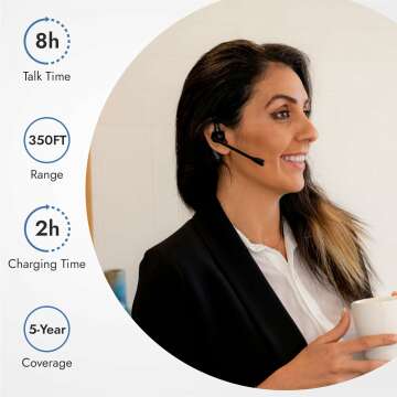 Leitner LH380 Wireless Headset for Work and Play