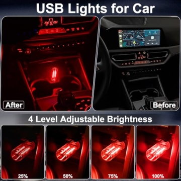 Stylish 2 PCS USB Car Lights for Ambiance and Functionality