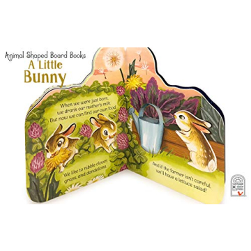 A Little Bunny Children's Animal Shaped Board Book