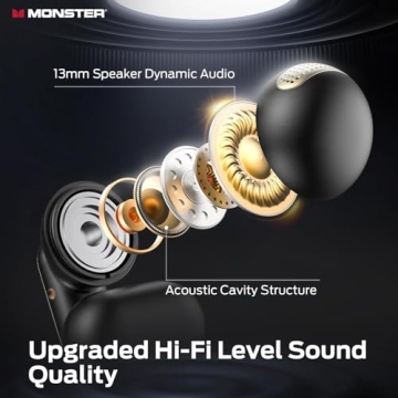 Monster Wireless Earbuds with Touch Control & Noise Cancellation