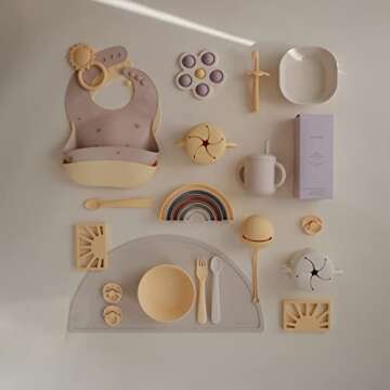 Mushie Silicone Baby Teether Toy for Sensory Development