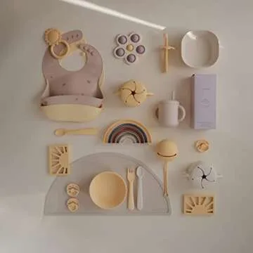 Mushie Silicone Baby Teether Toy for Sensory Development