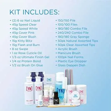 Young Nails Professional Kits & Accessories for Home Nail Kit, Starter Kit, Beginners, and/or Nail Professionals, Clear