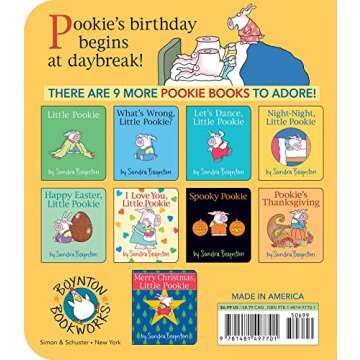Happy Birthday Little Pookie Fun Board Book for Toddlers