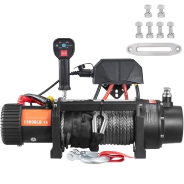 VEVOR Electric Winch 13000lb Load Powerful Wireless Control