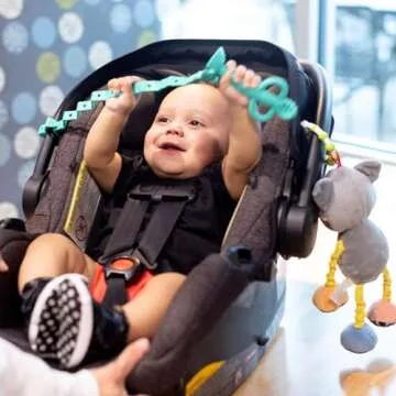 Busy Baby Toy Bungee - Dishwasher Safe Toy Strap - 100% Food-Grade Silicone (Spearmint)