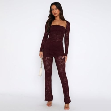 Molilove Sexy Lace Clubwear Set for Trendy Women