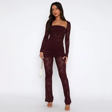 Molilove Sexy Lace Clubwear Set for Trendy Women