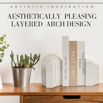 Stylish Heavy Duty Book Ends for Book Lovers and Decor