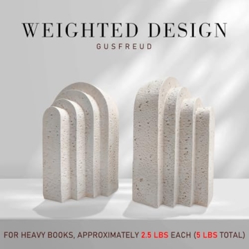 Stylish Heavy Duty Book Ends for Book Lovers and Decor