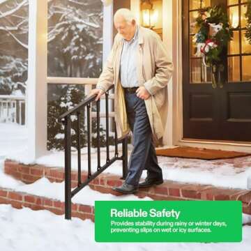 VIVOSUN Outdoor Handrail - Durable & Adjustable Stair Railing