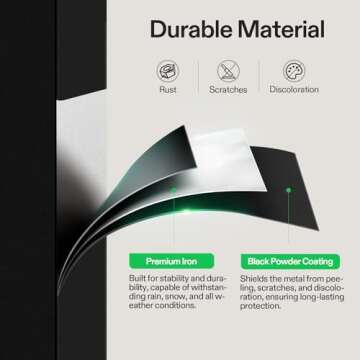 VIVOSUN Outdoor Handrail - Durable & Adjustable Stair Railing