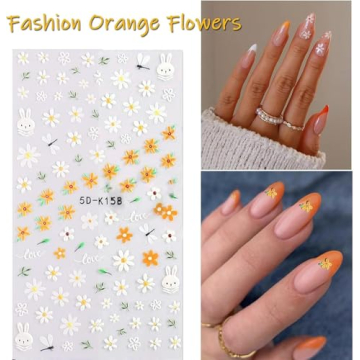 YOSOMMK Flower Nail Stickers for Creative Nail Art