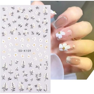 YOSOMMK Flower Nail Stickers for Creative Nail Art
