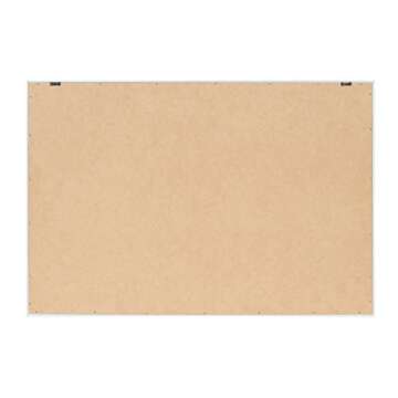 Kate and Laurel Sylvie Beach Scene with Waves, Ocean Shoreline Color Photograph, Framed Canvas Wall Art by F2 Images, 23x33 White