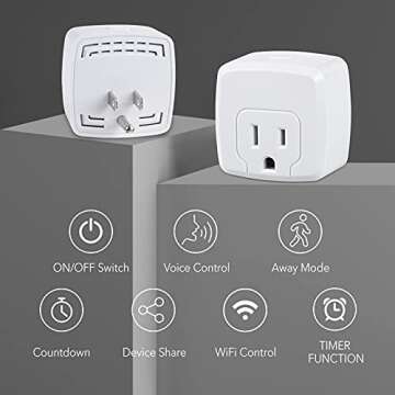 HBN Smart Plug Mini 15A, WiFi Smart Outlet Works with Alexa, Google Home Assistant, Remote Control w...