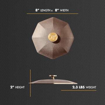 FINEX 8" Cast Iron Skillet Lid – Perfect for All Cooktops