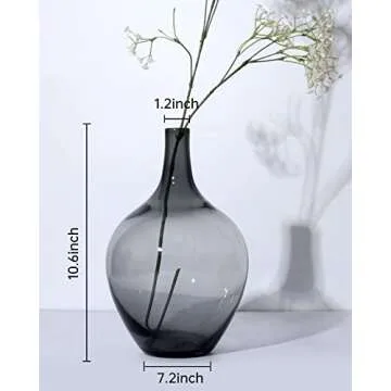 IYTBILQ Large Clear Glass Vases for Elegant Floral Arrangements and Decor