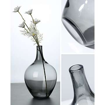 IYTBILQ Large Clear Glass Vase for Stylish Decor