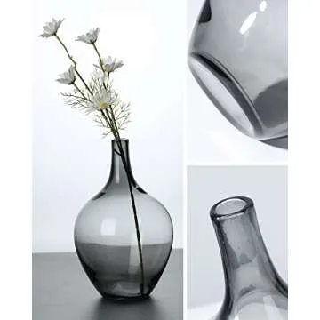 IYTBILQ Large Clear Glass Vase for Stylish Decor