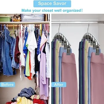 Space-Saving Legging Organizer with Clips for All Clothes