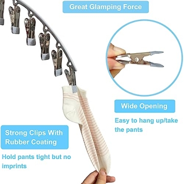 Space-Saving Legging Organizer with Clips for All Clothes