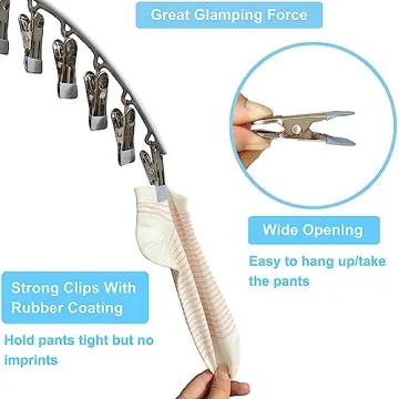 Space-Saving Legging Organizer with Clips for All Clothes