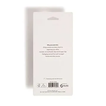 U Brands Classic Clips Set in Black, White & Gold - 80 Count