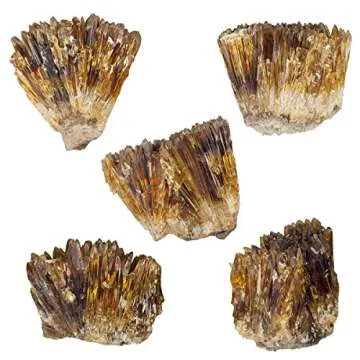 mookaitedecor Natural Raw Amber Calcite Crystal Cluster Geode Stone Mineral Specimen Gemstone for Reiki Healing Home Decoration(0.22-0.33 lb)