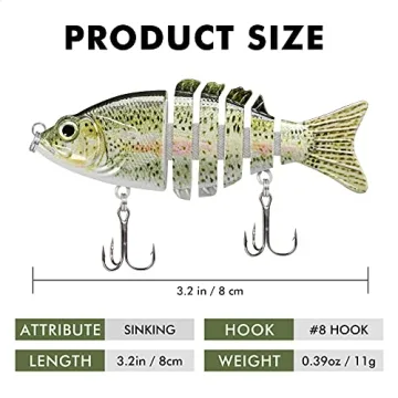 TRUSCEND Fishing Lures for Bass and Trout Fishing