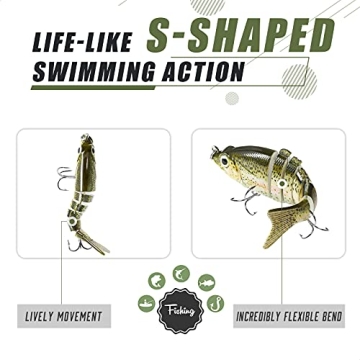 TRUSCEND Fishing Lures for Bass and Trout Fishing
