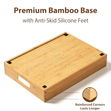 Bamboo Food Container Lids Organizer for Kitchen Storage