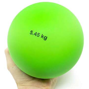 Crown Sporting Goods 5.45Kg (12lbs) Indoor Shot Put Ball - Indoor Track & Field Quality Shot Put Bal...