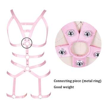 Stylish Women's Pink Garter Belt Harness for Festivals
