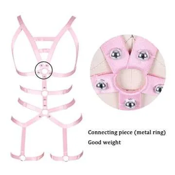 Stylish Women's Pink Garter Belt Harness for Festivals