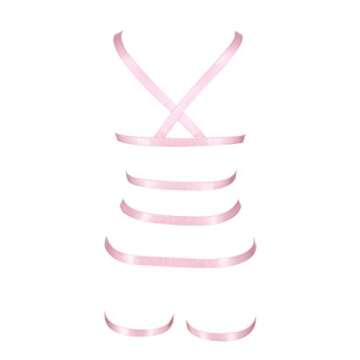 Stylish Women's Pink Garter Belt Harness for Festivals