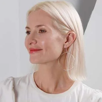 Humble Chic Dangle Hoop Earrings - 925 Silver - Stylish & Hypoallergenic