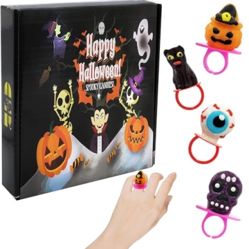 Fruidles Halloween Candy Rings, Individually Wrapped Fun