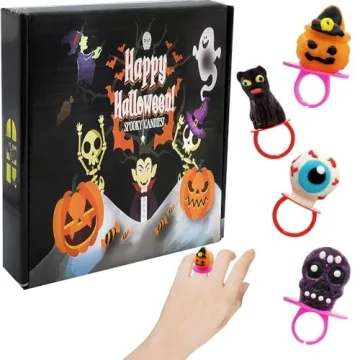 Fruidles Halloween Candy Rings, Individually Wrapped Fun