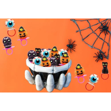 Fruidles Halloween Candy Rings, Individually Wrapped Fun
