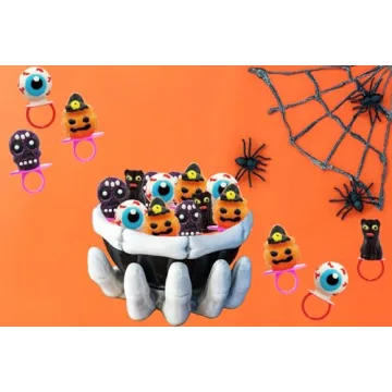 Fruidles Halloween Candy Rings, Individually Wrapped Fun