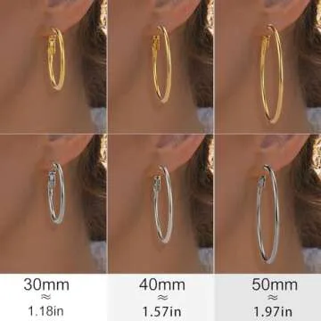 Stylish Sroyte Hypoallergenic Hoop Earrings Set for Women